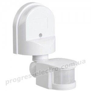 Датчик руху ДД-008 1100Вт 180град 12м IP44 білий IEK