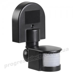 Датчик руху ДД-008 1100Вт 180град 12м IP44 чорний IEK