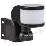 Датчик руху ДД-018В 1100Вт 270град 12м IP44 чорний IEK