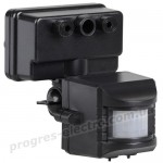 Датчик руху ДД-019 1100Вт 120град 12м IP44 чорний IEK