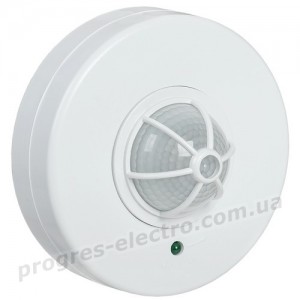 Датчик руху ДД-024 1100Вт 120-360град 6м IP33 білий IEK