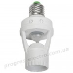 Датчик руху ДД-045 E27 60Вт 360град 6м IP20 білий IEK