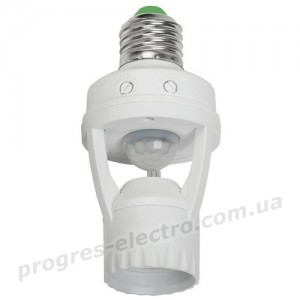 Датчик руху ДД-045 E27 60Вт 360град 6м IP20 білий IEK