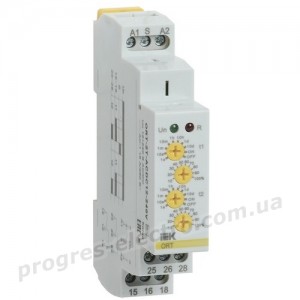 Реле часу ORT 2 контакту 12-240В AC/DC із незалежними уставками IEK