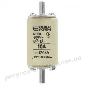 Запобіжник плавкий NH00 10A gG