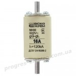 Запобіжник плавкий NH00 16A gG