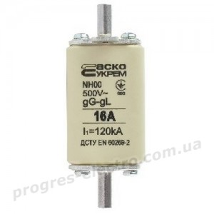 Запобіжник плавкий NH00 16A gG