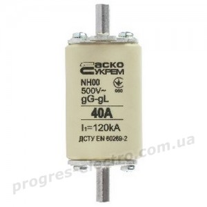 Запобіжник плавкий NH00 40A gG