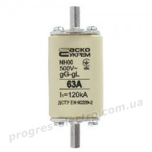 Запобіжник плавкий NH00 63A gG