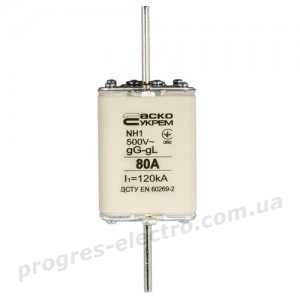 Запобіжник плавкий NH1 80A gG