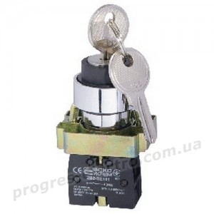 Кнопка поворотна з ключем XB2-BG21 2-х позиційна