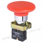 Кнопка "грибок" (d 60 мм) "Стоп" червона XB2-BR42