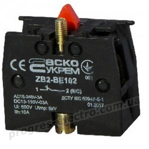 Контакт для кнопок ZB2-BE102 N/С
