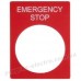 Табличка маркувальна EMERGENCY STOP червона прямокутна