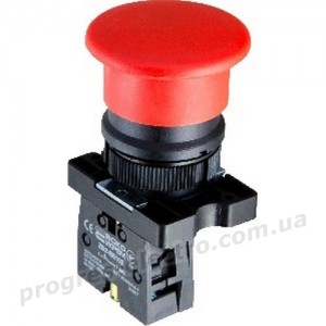 Кнопка "грибок" (d 40 мм) "СТОП" червона LAY5-EC42