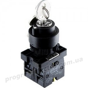 Кнопка поворотна з ключем LAY5-EG33 3-х поз.