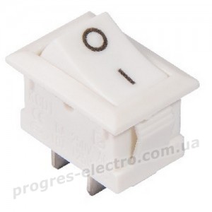 Перемикач KCD1-101 White/White 1 клав. (білий)