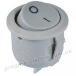 Перемикач KCD1-5-101 Grey/Grey 1 клав. круглий (сірий)