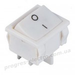 Перемикач KCD1-6-201 Wh/Wh 1 клав. широкий (білий)