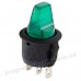 Перемикач KCD1-5-101NH GR/B 1 клав.високий з підсвічуванням (зелений)