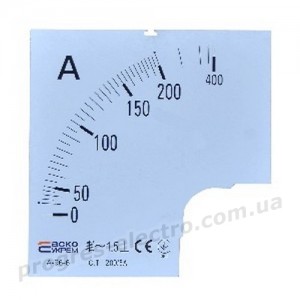 Шкала для амперметра 200/5А до А-96-6