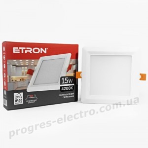 Світильник світлодіодний ETRON Decor 1-EDP-678 15W 4200K ІР20 квадрат