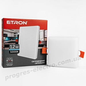 Світильник світлодіодний ETRON Decor 1-EDP-655 12W 5000К ІР20 квадрат