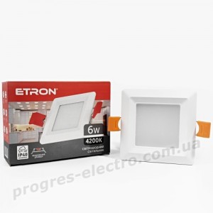 Світильник світлодіодний ETRON Decor 1-EDP-672 6W 4200K ІР40 квадрат