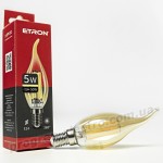 Лампа світлодіодна ETRON Filament 1-EFP-182 C37 E14 5W tailed 2700K золото