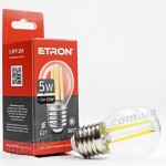 Лампа світлодіодна ETRON Filament 1-EFP-154 G45 E27 5W 4200K прозора