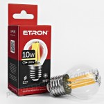 Лампа світлодіодна ETRON Filament 1-EFP-155 G45 E27 10W 3000K прозора