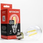Лампа світлодіодна ETRON Filament 1-EFP-107 A60 10W 3000K E27 прозора