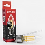 Лампа світлодіодна ETRON Filament 1-EFP-115 С37 E27 10W 3000K прозора