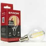 Лампа світлодіодна ETRON Filament 1-EFP-144 G45 E14 8W 4200K прозора