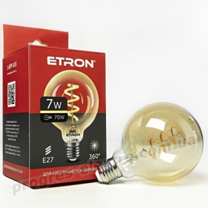 Лампа світлодіодна ETRON Filament 1-EFP-165 G95 Vintage E27 7W 2700K золото