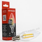 Лампа світлодіодна ETRON Filament 1-EFP-126 С37 E14 6W 4200К прозора