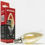 Лампа світлодіодна ETRON Filament 1-EFP-181 C37 E14 5W 2700K золото