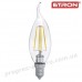 Лампа світлодіодна ETRON Filament 1-EFP-129 С37 tailed E14 8W 3000K прозора