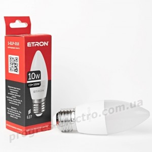 Лампа світлодіодна ETRON Light 1-ELP-018 C37 10W 4200K 220V E27
