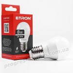 Лампа світлодіодна ETRON Light 1-ELP-042 G45 8W 4200K 220V E27