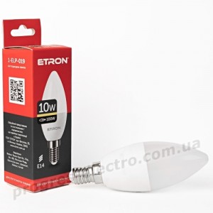 Лампа світлодіодна ETRON Light 1-ELP-019 C37 10W 3000K 220V E14