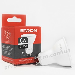 Лампа світлодіодна ETRON Light 1-ELP-068 MR16 6W 4200K 220V GU10