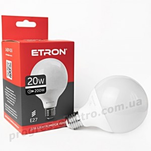 Лампа світлодіодна ETRON Light 1-ELP-036 G95 20W 4200K 220V E27