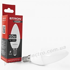 Лампа світлодіодна ETRON Power Light 1-EPL-824 C37 10W 4200K 220V E14