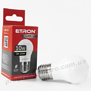 Лампа світлодіодна ETRON Power Light 1-EPL-841 G45 10W 3000K 220V E27