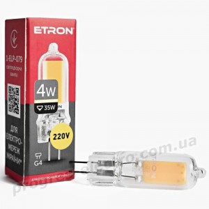 Лампа світлодіодна ETRON Light 1-ELP-079 G4 Glass 4W 3000K 220V