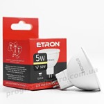 Лампа світлодіодна ETRON Light 1-ELP-061 MR16 5W 3000K 220V GU5.3
