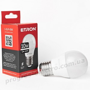 Лампа світлодіодна ETRON Light 1-ELP-056 G45 10W 4200K 220V E27
