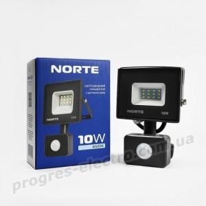 Прожектор світлодіодний NORTE Spotlight 1-NSP-1221 10W 6500К з датчиком руху