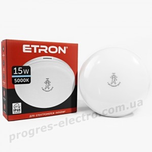 Світильник світлодіодний ETRON Communal 1-ESP-524-CD 15W 5000К IP65 circle з датчиком руху
